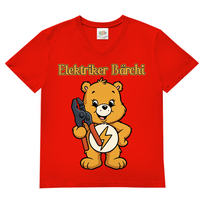 Elektriker Bärchi - Glücksbärchi - Herren V-Neck T-Shirt Red