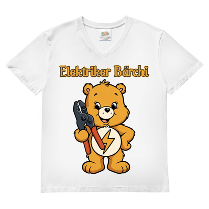 Elektriker Bärchi - Glücksbärchi - Herren V-Neck T-Shirt White
