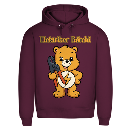Elektriker Bärchi - Glücksbärchi - Herren Premium Bio Hoodie Burgundy