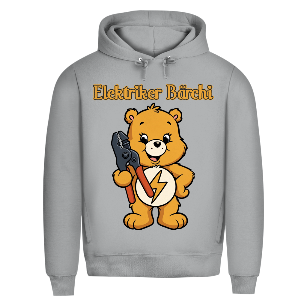 Elektriker Bärchi - Glücksbärchi - Herren Premium Bio Hoodie Heather Grey