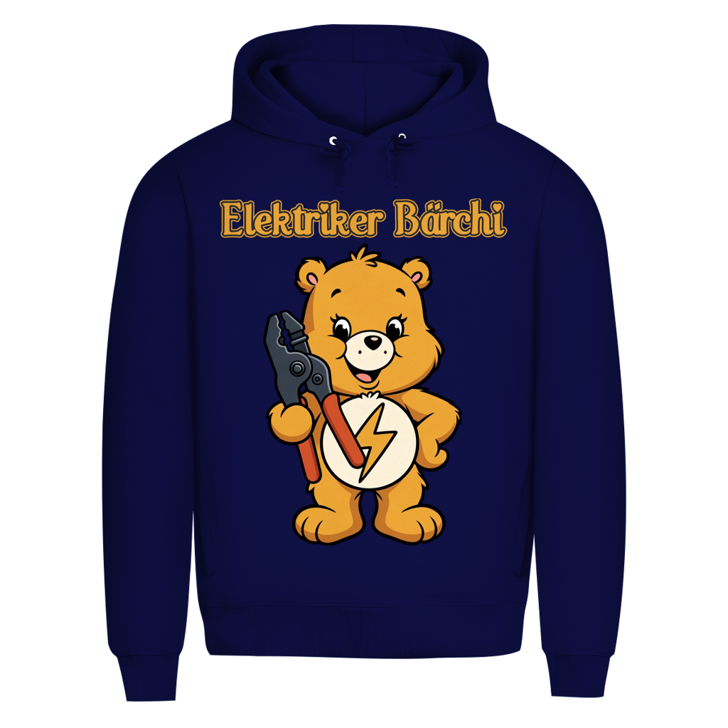 Elektriker Bärchi - Glücksbärchi - Herren Premium Bio Hoodie Navy Blue
