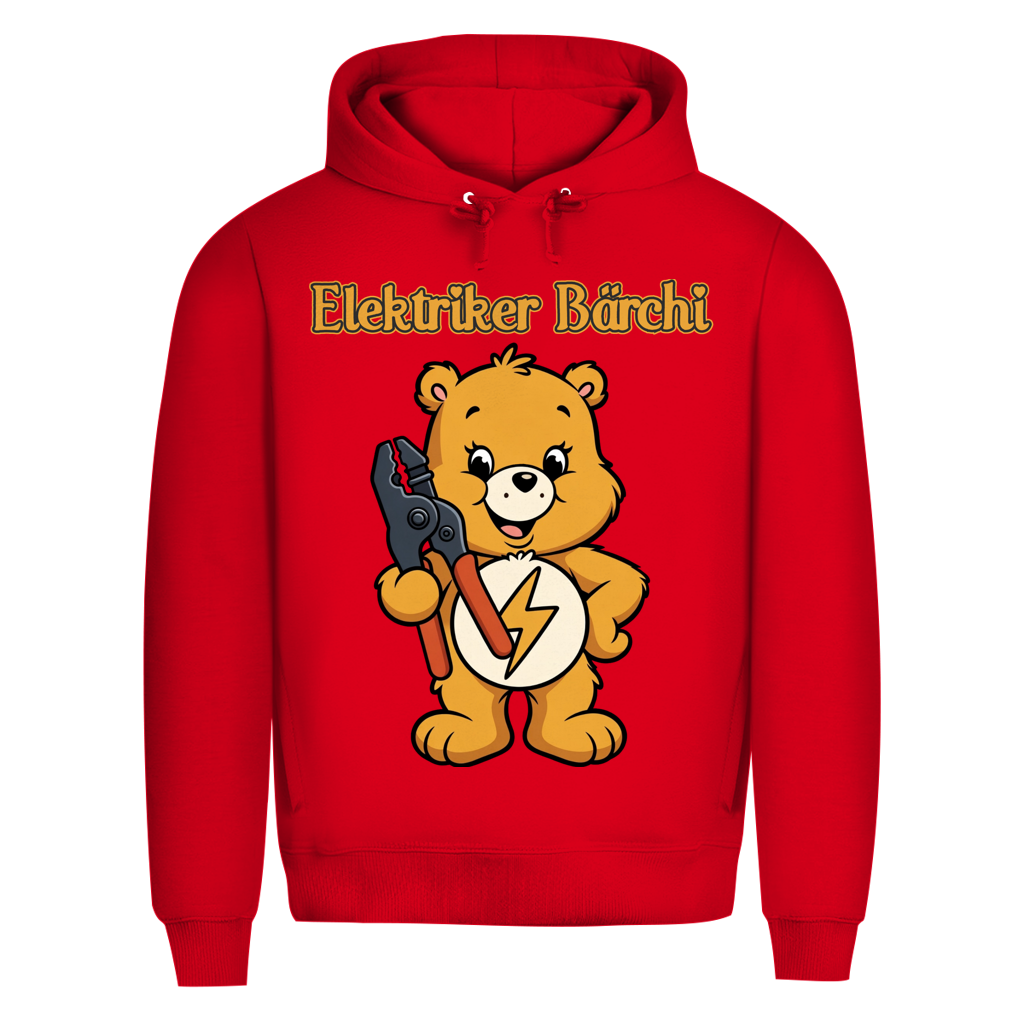 Elektriker Bärchi - Glücksbärchi - Herren Premium Bio Hoodie Red