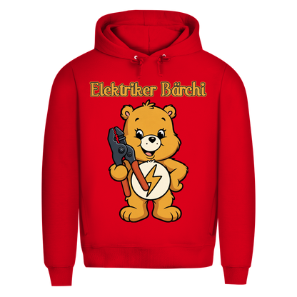 Elektriker Bärchi - Glücksbärchi - Herren Premium Bio Hoodie Red