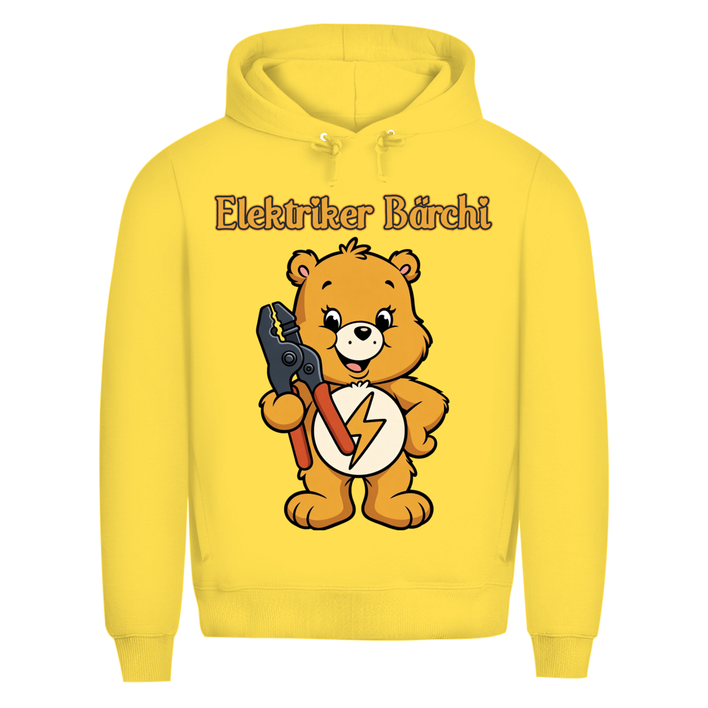 Elektriker Bärchi - Glücksbärchi - Herren Premium Bio Hoodie Yellow Fizz