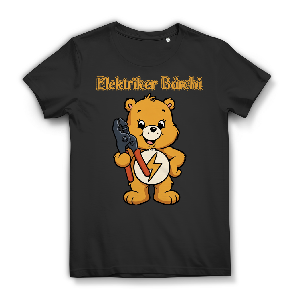 Elektriker Bärchi - Glücksbärchi - Damen Premium Bio T-Shirt Black