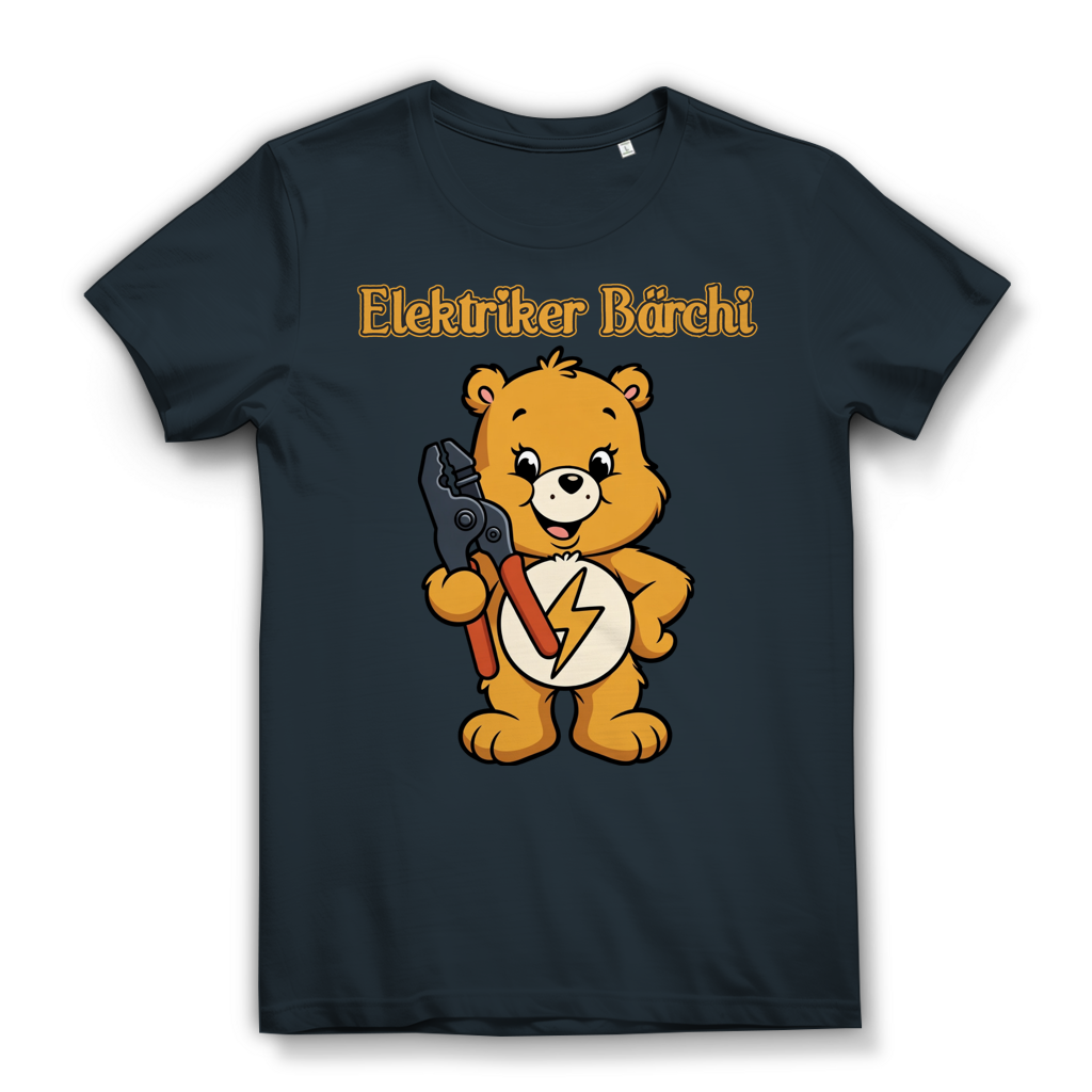 Elektriker Bärchi - Glücksbärchi - Damen Premium Bio T-Shirt Dark Grey