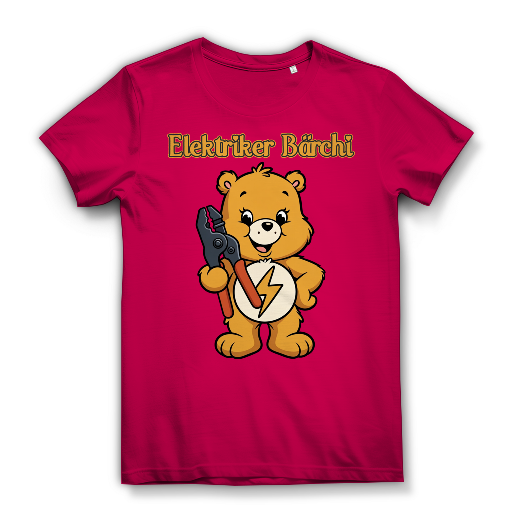 Elektriker Bärchi - Glücksbärchi - Damen Premium Bio T-Shirt Fuchsia