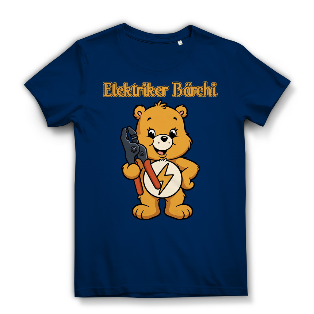Elektriker Bärchi - Glücksbärchi - Damen Premium Bio T-Shirt Navy