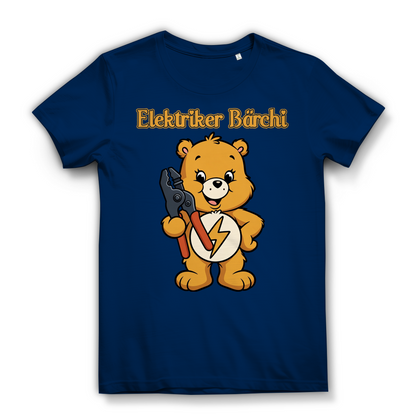 Elektriker Bärchi - Glücksbärchi - Damen Premium Bio T-Shirt Navy