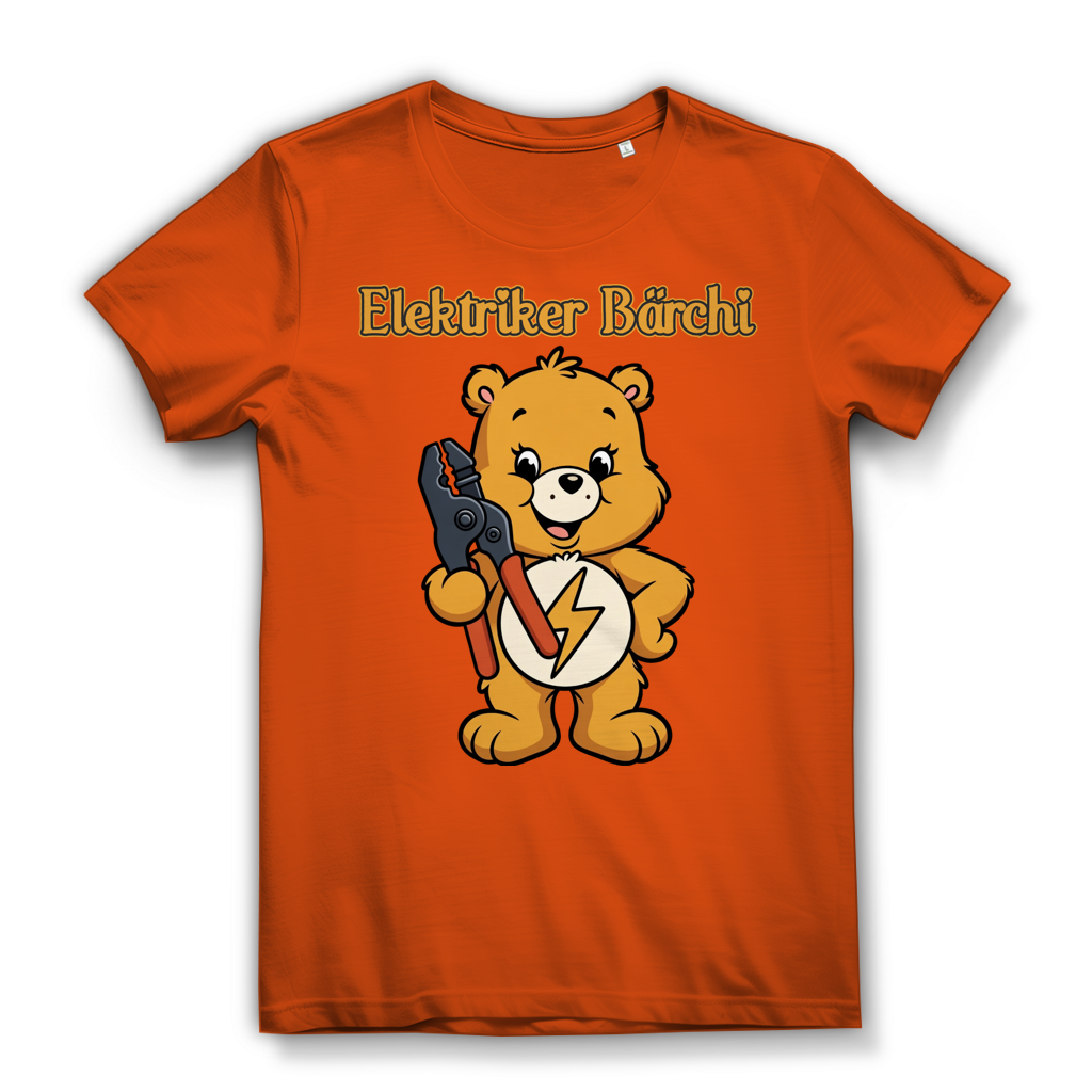 Elektriker Bärchi - Glücksbärchi - Damen Premium Bio T-Shirt Orange