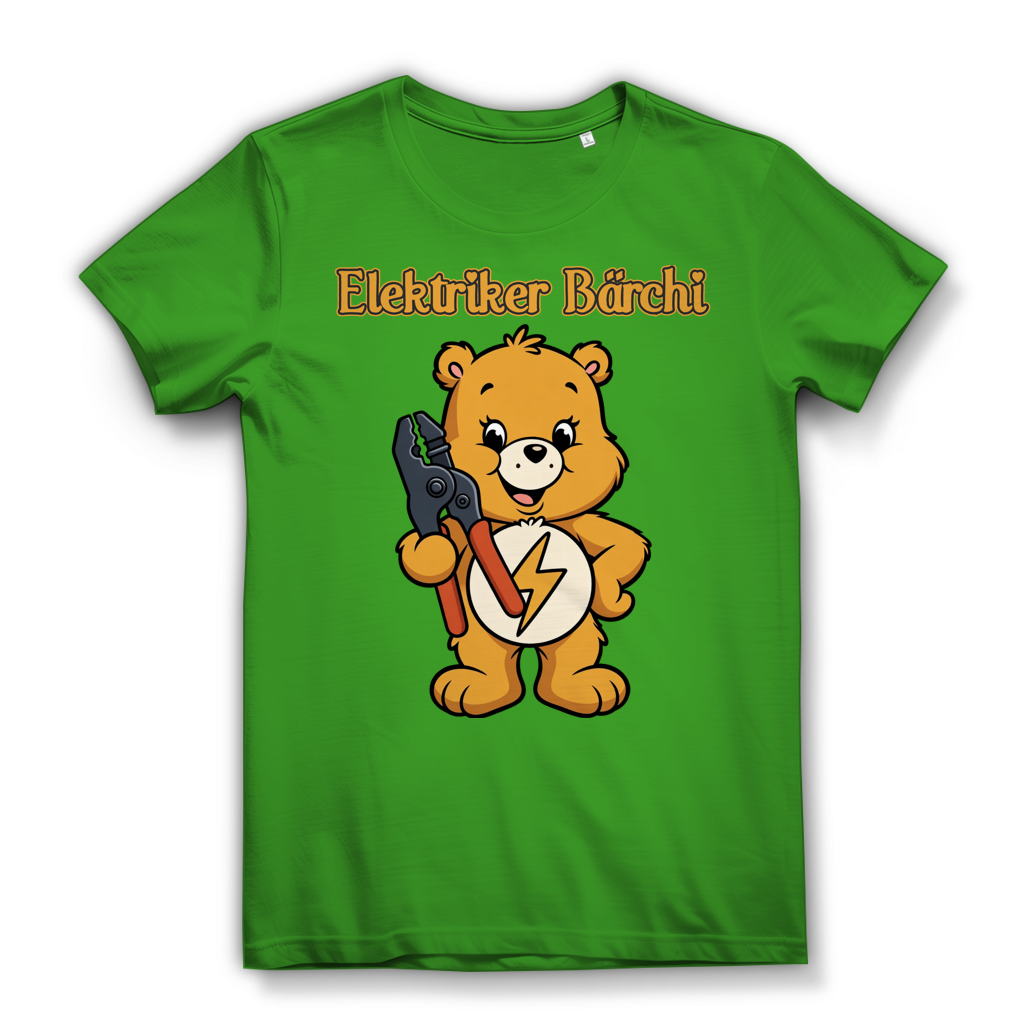 Elektriker Bärchi - Glücksbärchi - Damen Premium Bio T-Shirt Real Green