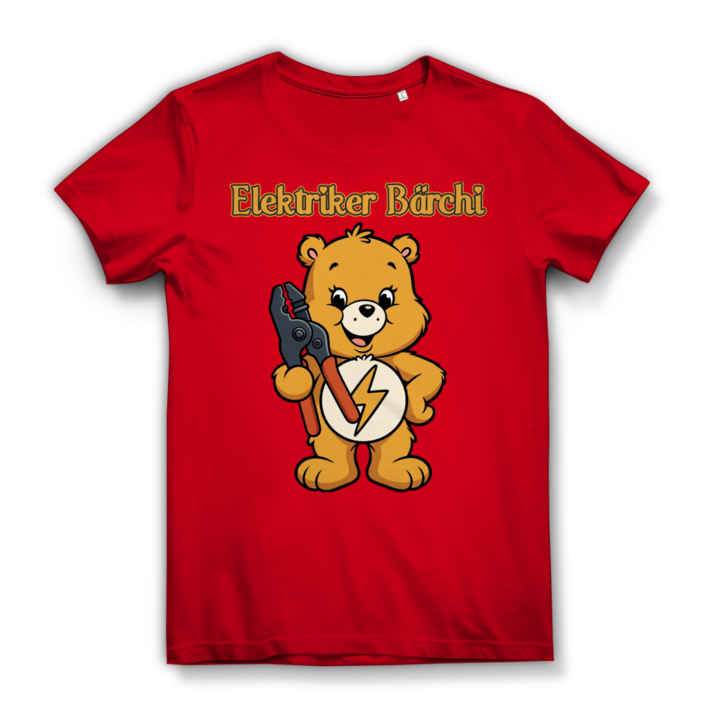 Elektriker Bärchi - Glücksbärchi - Damen Premium Bio T-Shirt Red