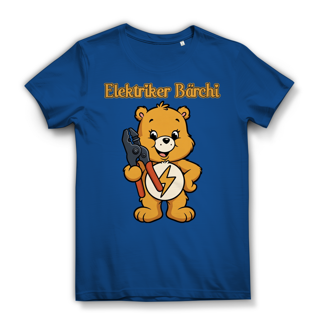 Elektriker Bärchi - Glücksbärchi - Damen Premium Bio T-Shirt Royal Blue