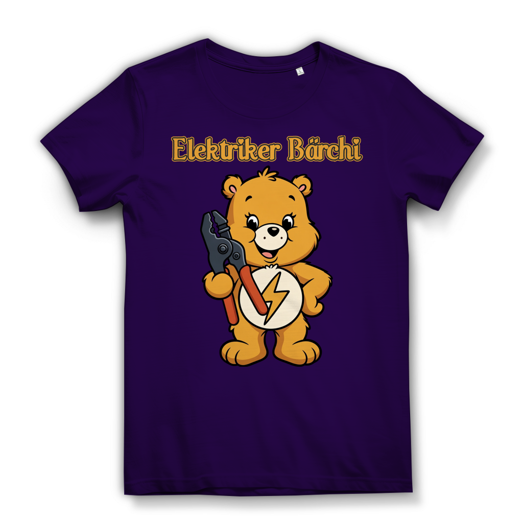 Elektriker Bärchi - Glücksbärchi - Damen Premium Bio T-Shirt Urban Purple
