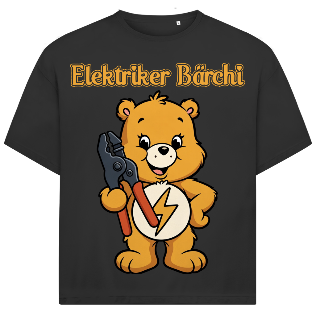 Elektriker Bärchi - Glücksbärchi - Jack and Jones Oversize T-Shirt Black