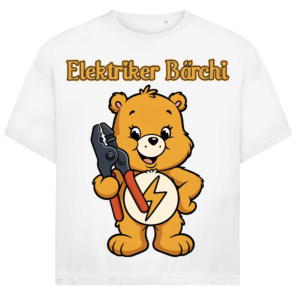 Elektriker Bärchi - Glücksbärchi - Jack and Jones Oversize T-Shirt White