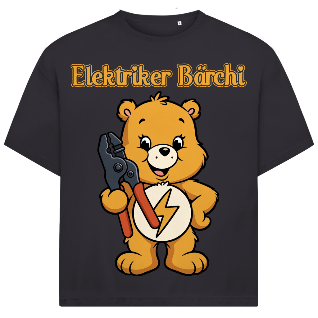 Elektriker Bärchi - Glücksbärchi - Jack and Jones Oversize T-Shirt Asphalt