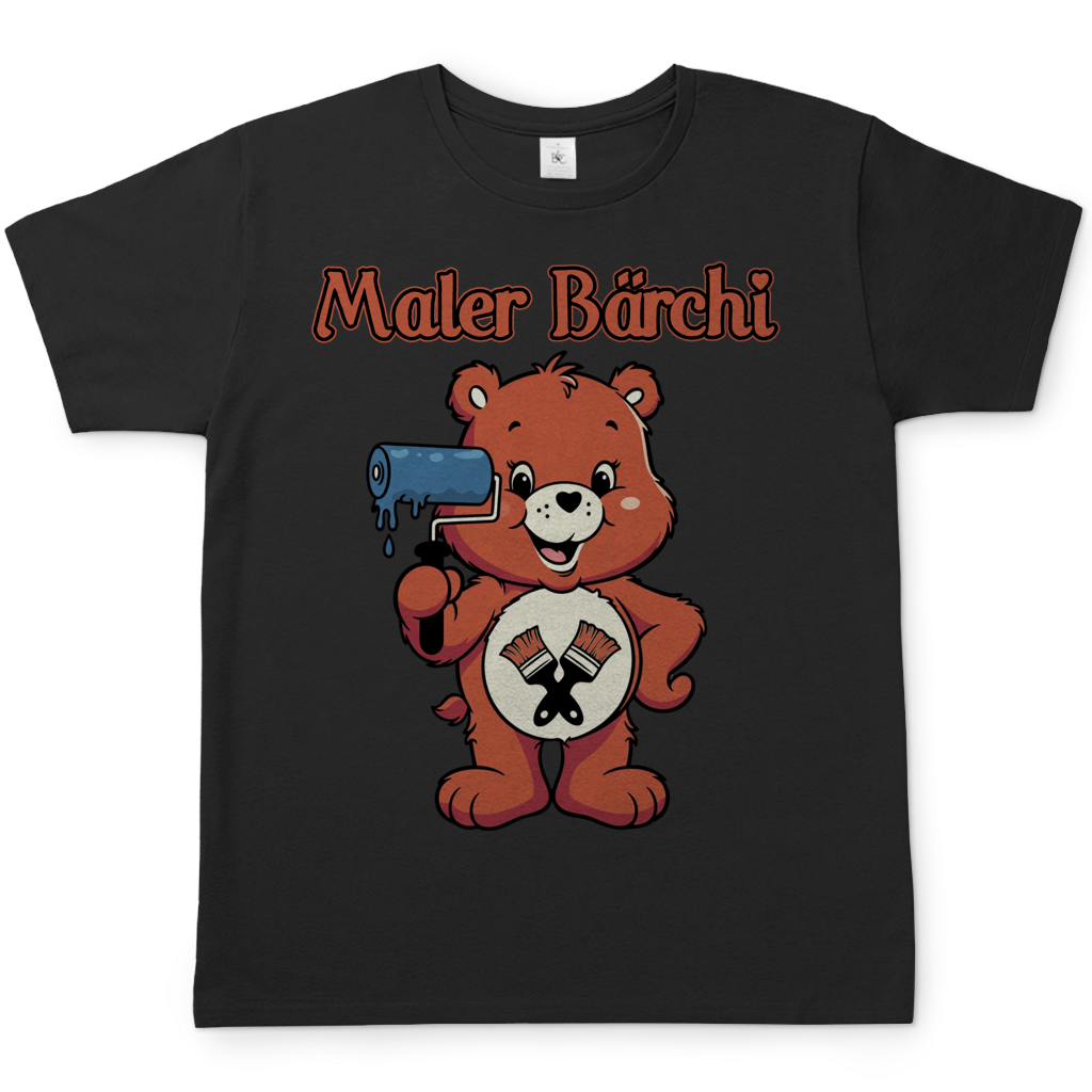 Maler Bärchi - Glücksbärchi - Herren T-Shirt Black