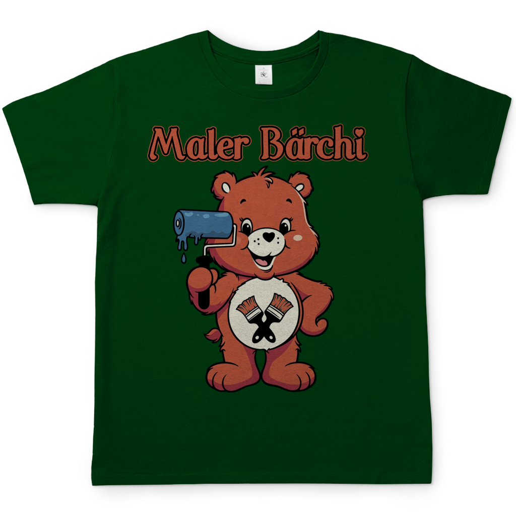 Maler Bärchi - Glücksbärchi - Herren T-Shirt Bottle Green