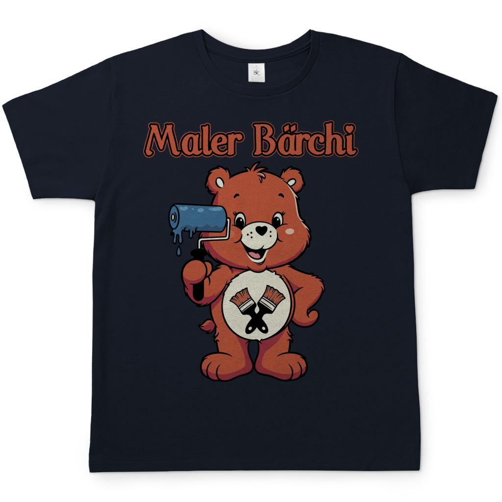Maler Bärchi - Glücksbärchi - Herren T-Shirt Navy