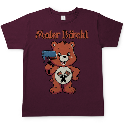 Maler Bärchi - Glücksbärchi - Herren T-Shirt Burgundy
