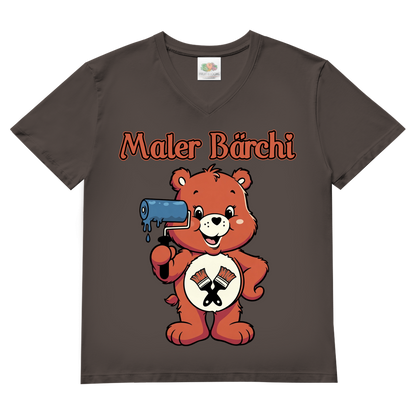 Maler Bärchi - Glücksbärchi - Herren V-Neck T-Shirt Light Graphite Solid