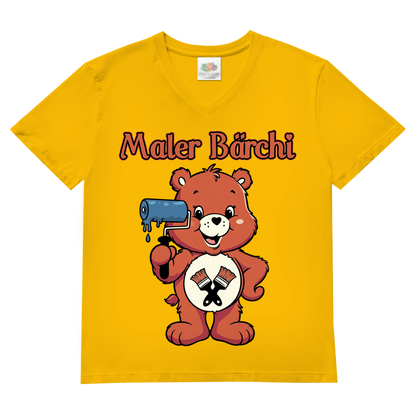 Maler Bärchi - Glücksbärchi - Herren V-Neck T-Shirt Sunflower