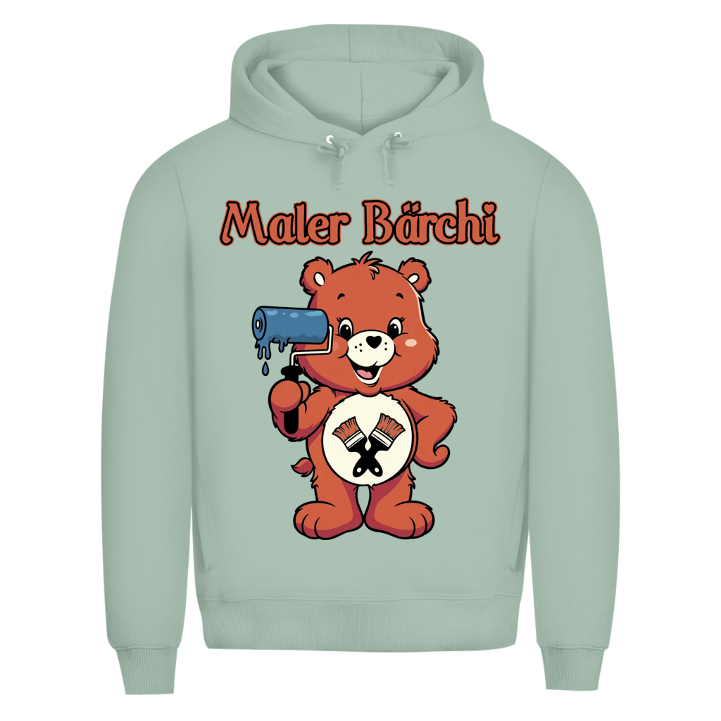 Maler Bärchi - Glücksbärchi - Herren Premium Bio Hoodie Sage