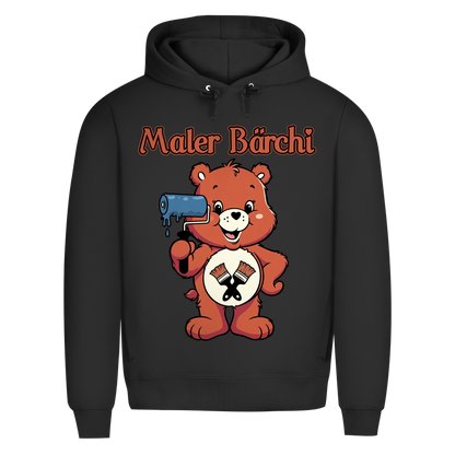 Maler Bärchi - Glücksbärchi - Herren Premium Bio Hoodie Black Pure