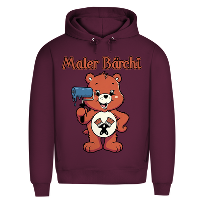 Maler Bärchi - Glücksbärchi - Herren Premium Bio Hoodie Burgundy
