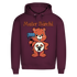 Maler Bärchi - Glücksbärchi - Herren Premium Bio Hoodie Burgundy