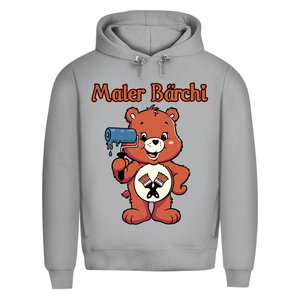 Maler Bärchi - Glücksbärchi - Herren Premium Bio Hoodie Heather Grey