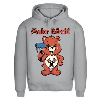 Maler Bärchi - Glücksbärchi - Herren Premium Bio Hoodie Heather Grey