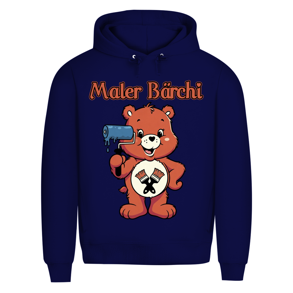 Maler Bärchi - Glücksbärchi - Herren Premium Bio Hoodie Navy Blue