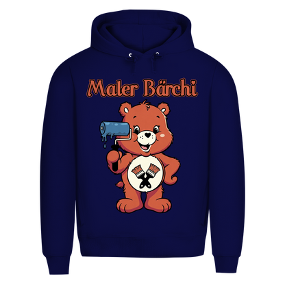 Maler Bärchi - Glücksbärchi - Herren Premium Bio Hoodie Navy Blue