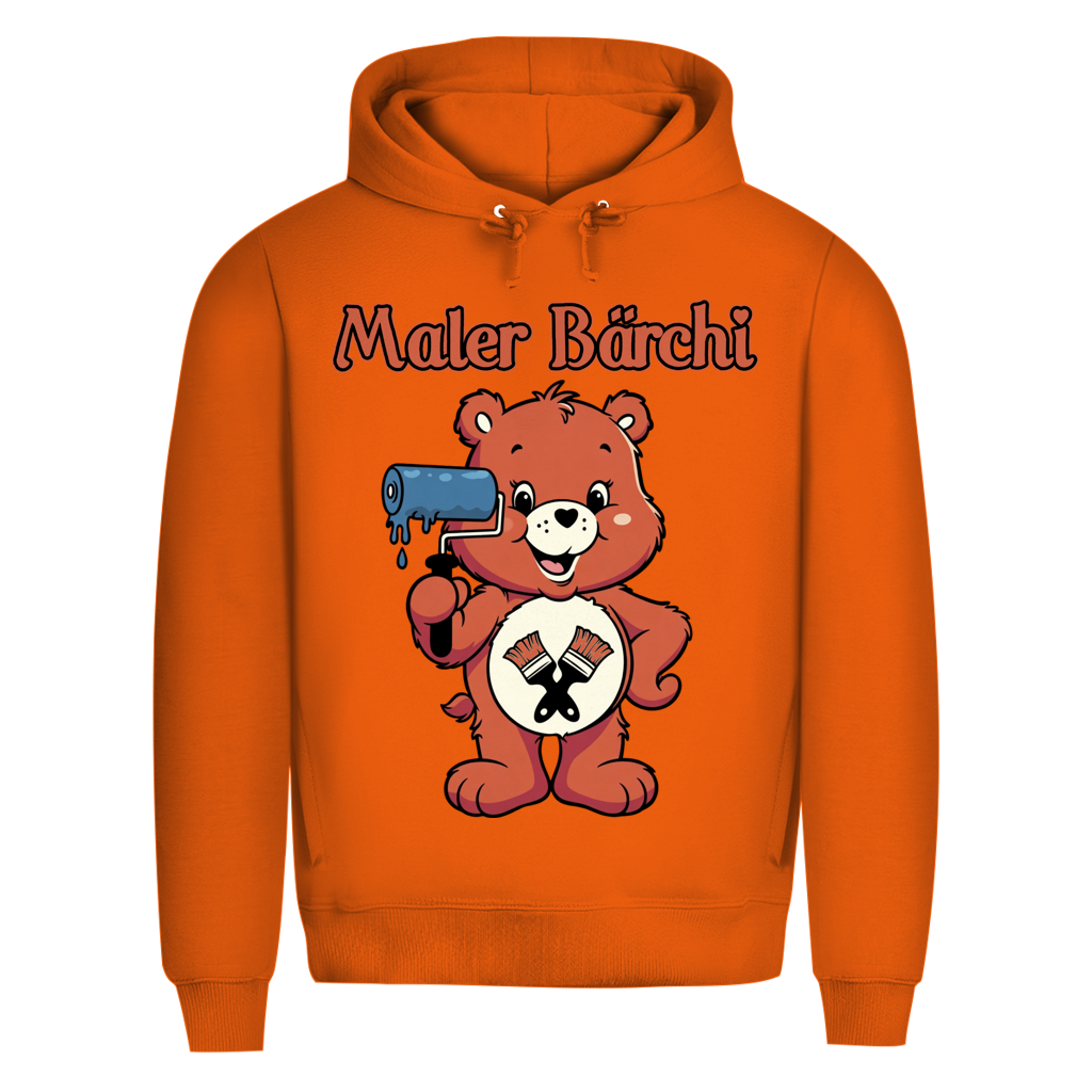 Maler Bärchi - Glücksbärchi - Herren Premium Bio Hoodie Pure Orange
