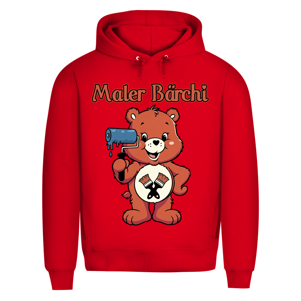 Maler Bärchi - Glücksbärchi - Herren Premium Bio Hoodie Red