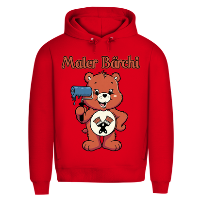 Maler Bärchi - Glücksbärchi - Herren Premium Bio Hoodie Red