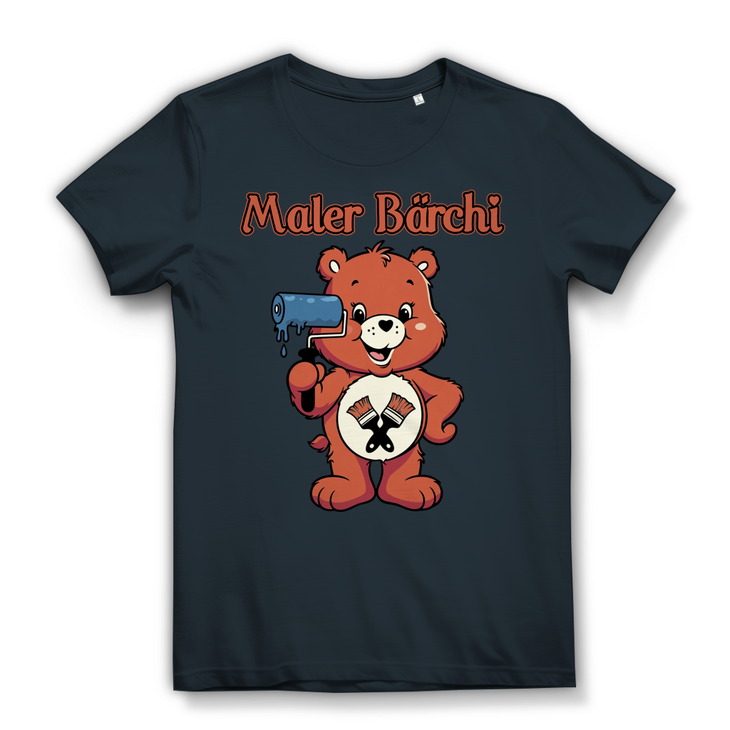 Maler Bärchi - Glücksbärchi - Damen Premium Bio T-Shirt Dark Grey