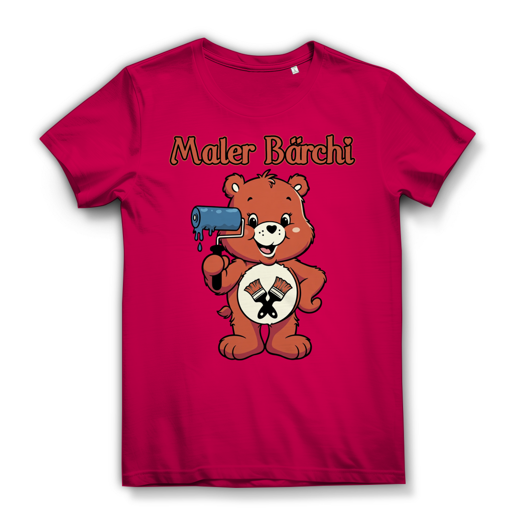 Maler Bärchi - Glücksbärchi - Damen Premium Bio T-Shirt Fuchsia