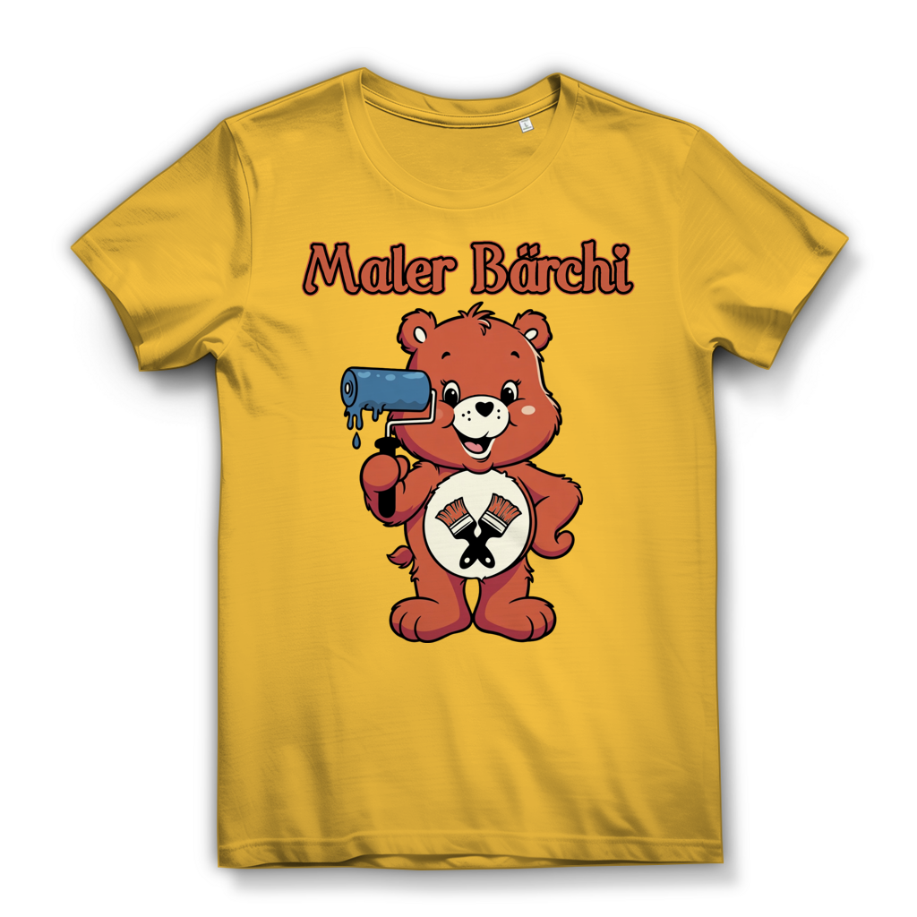 Maler Bärchi - Glücksbärchi - Damen Premium Bio T-Shirt Gold