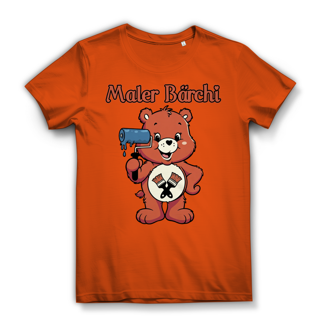 Maler Bärchi - Glücksbärchi - Damen Premium Bio T-Shirt Orange