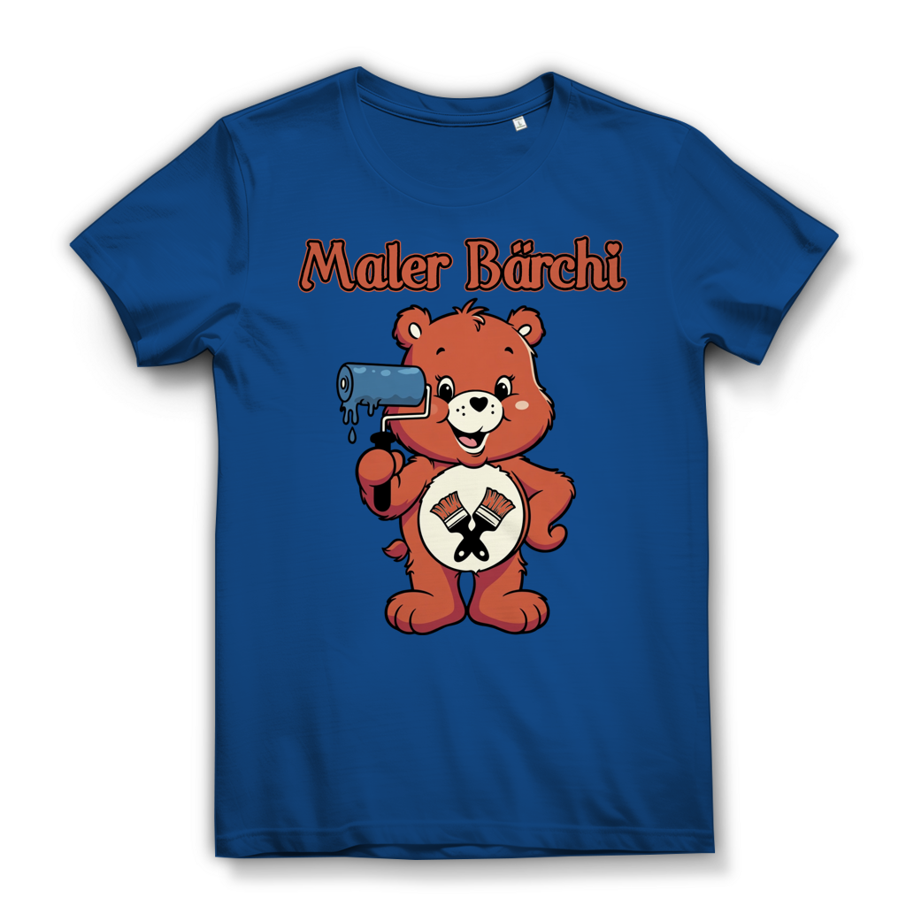 Maler Bärchi - Glücksbärchi - Damen Premium Bio T-Shirt Royal Blue