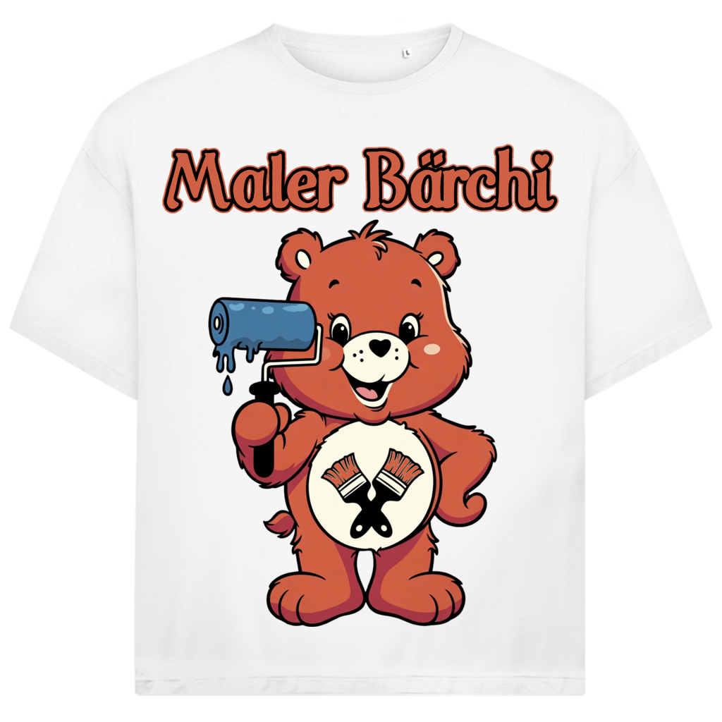 Maler Bärchi - Glücksbärchi - Jack and Jones Oversize T-Shirt White