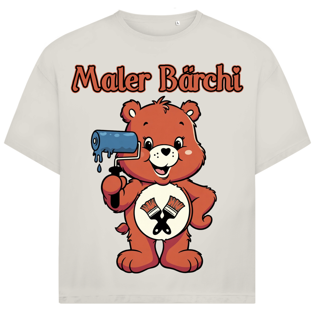 Maler Bärchi - Glücksbärchi - Jack and Jones Oversize T-Shirt Egret