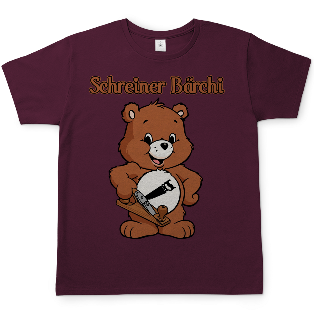 Schreiner Bächi - Glücksbärchi - Herren T-Shirt Burgundy