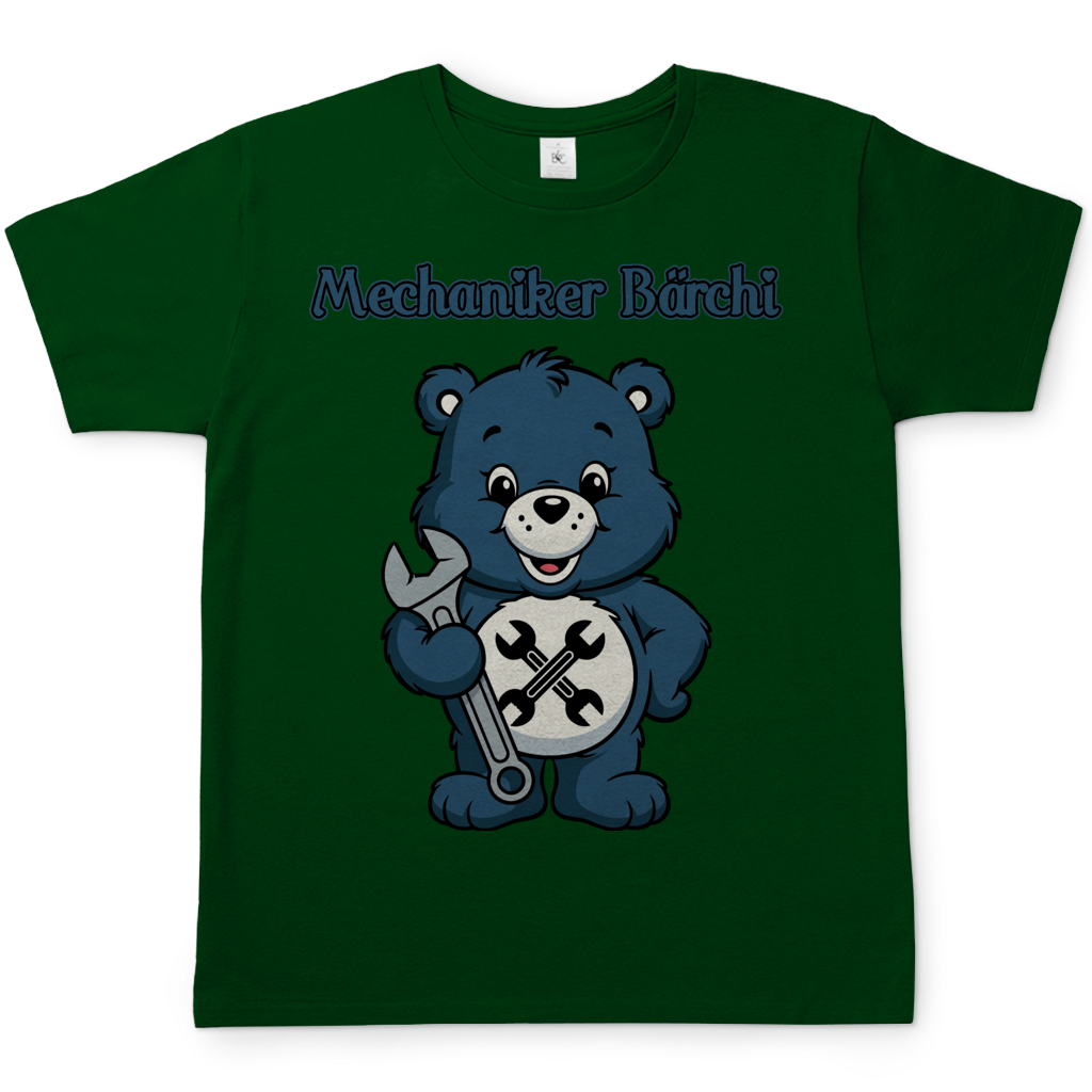 Mechaniker Bärchi - Glücksbärchi - Herren T-Shirt Bottle Green
