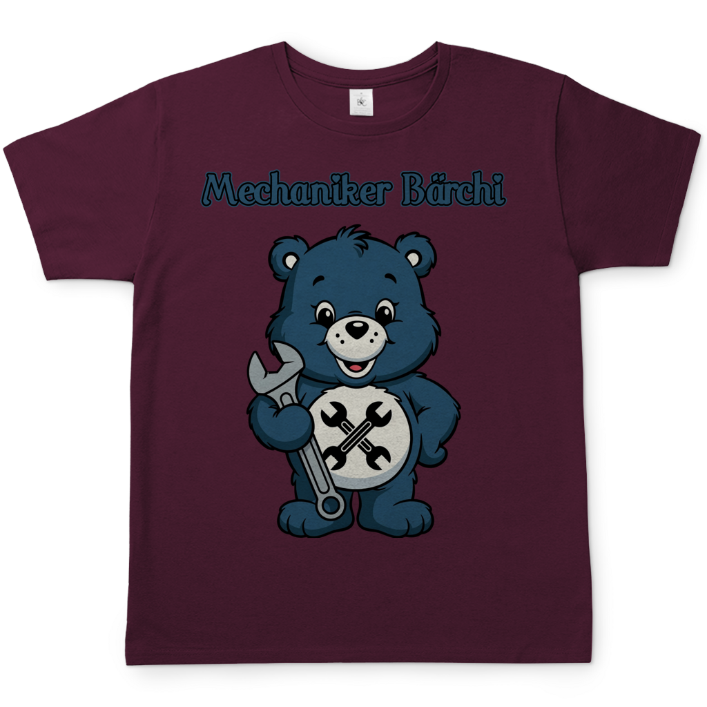 Mechaniker Bärchi - Glücksbärchi - Herren T-Shirt Burgundy