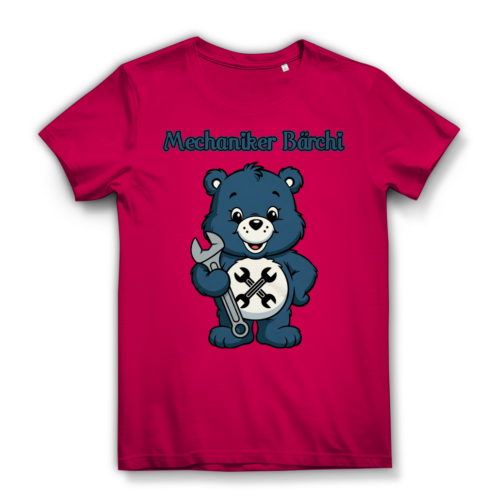 Mechaniker Bärchi - Glücksbärchi - Damen Premium Bio T-Shirt Fuchsia