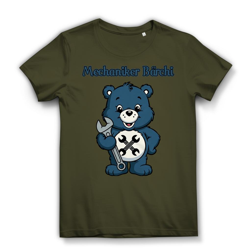 Mechaniker Bärchi - Glücksbärchi - Damen Premium Bio T-Shirt Khaki
